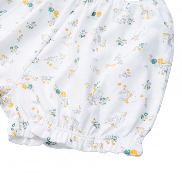 Bộ bé gái ngắn, BST Thỏ và hoa Animo HN1222002 (6M-6Y,Trắng)