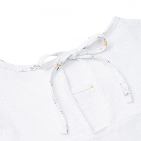 Bộ bé gái ngắn, BST Thỏ và hoa Animo HN1222002 (6M-6Y,Trắng)