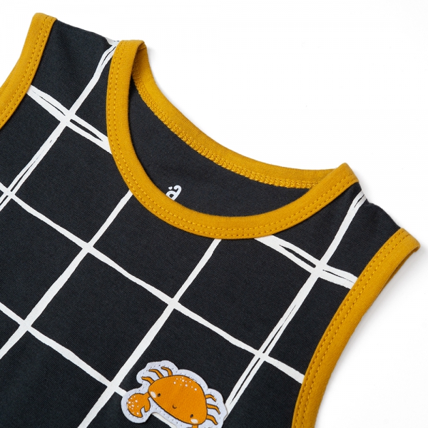 Bộ bé trai ngắn Bst Cua sốt trứng muối Animo HN1022086 (6M-6Y,Xám đậm)