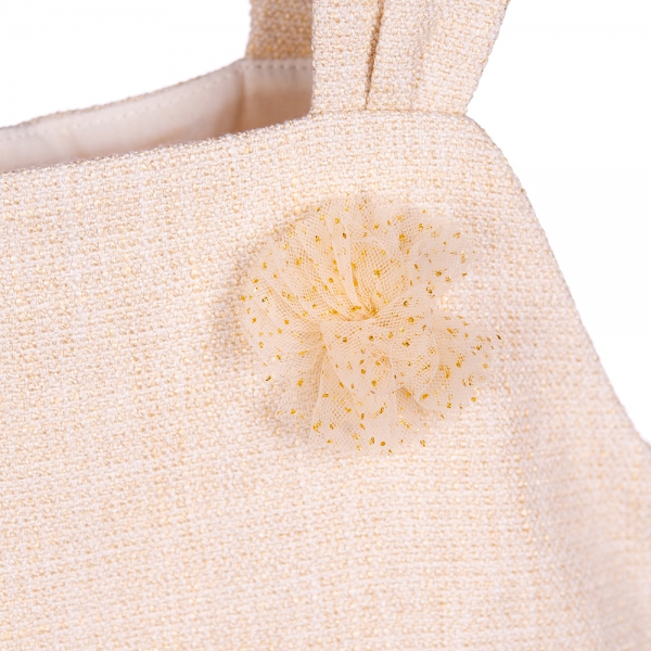 Đầm voan bé gái Animo MN922015 (6M-6Y,Màu be)