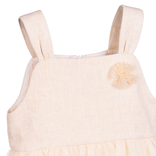 Đầm voan bé gái Animo MN922015 (6M-6Y,Màu be)