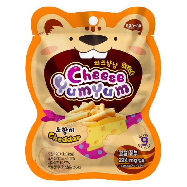 Phô mai sấy YumYum vị Cheddar 20g