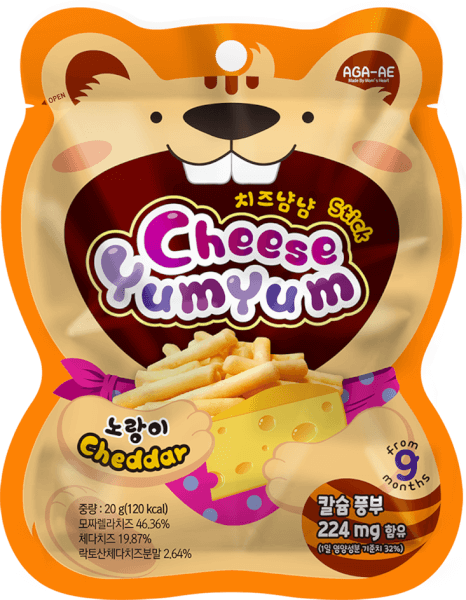 Phô mai sấy YumYum vị Cheddar 20g