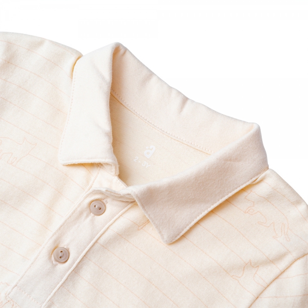 Bộ yếm bé trai, bst Mèo mũm mĩm Animo HS1122070 (6M-5Y,Dark Beige)