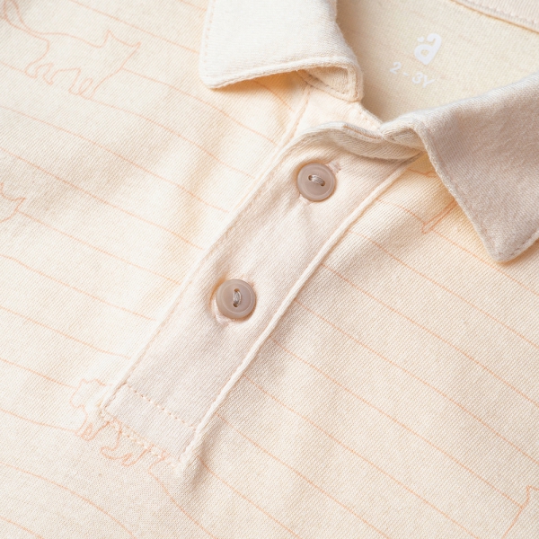 Bộ yếm bé trai, bst Mèo mũm mĩm Animo HS1122070 (6M-5Y,Dark Beige)