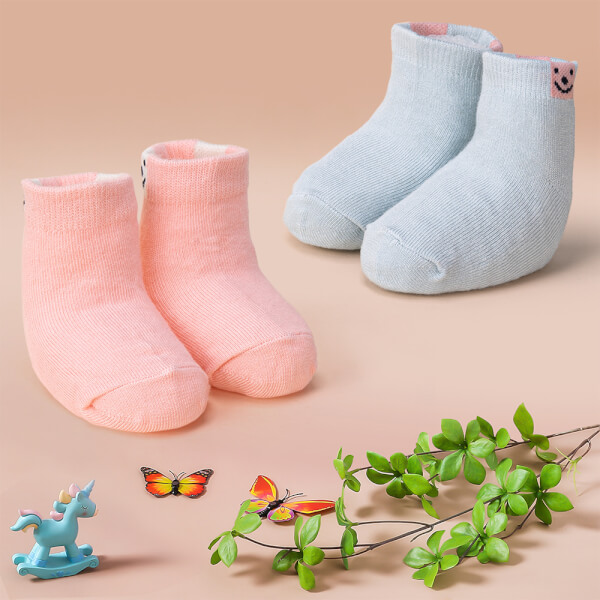Set 2 đôi vớ bé gái sợi tre Animo I0921010 (0-12M,Nhiều màu)