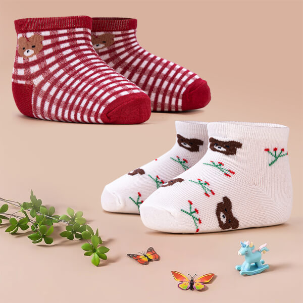 Set 2 đôi vớ bé trai sợi tre Animo I0921017 (18M-3Y, Nhiều màu, Giao màu ngẫu nhiên)