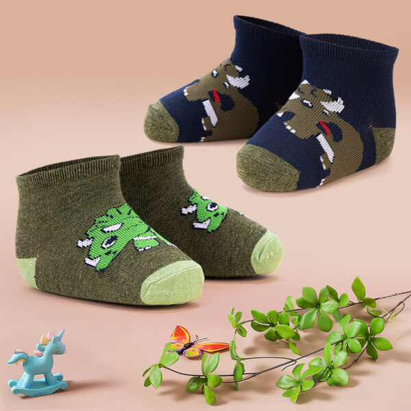 Set 2 đôi vớ bé trai sợi tre Animo I0921017 (18M-3Y, Nhiều màu, Giao màu ngẫu nhiên)