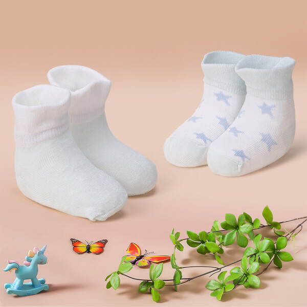 Set 2 đôi vớ bé trai sợi tre Animo I0921013 (0-12M, Nhiều màu, Giao màu ngẫu nhiên)