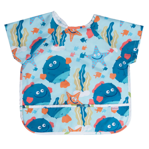 Áo ăn dặm chống thấm tay ngắn Bebear (Xanh, BD8646, size M)