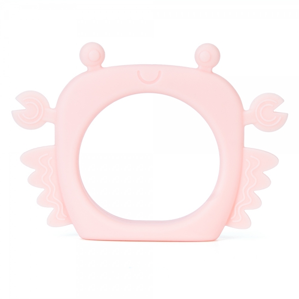 Gặm nướu silicone hình thú Animo (Hình cua) (Hồng)