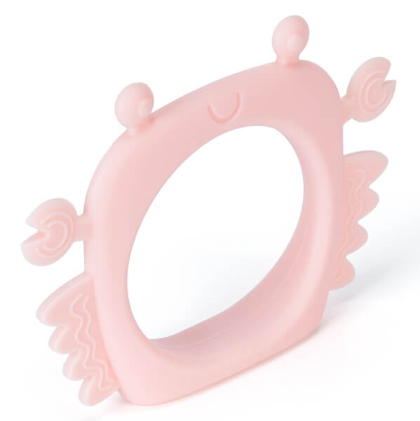 Gặm nướu silicone hình thú Animo (Hình cua) (Hồng)