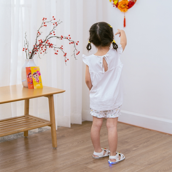 Bộ bé gái ngắn, BST Thỏ và hoa Animo HN1222002 (6M-6Y,Trắng)