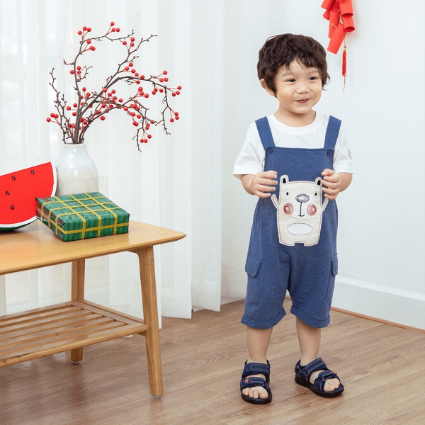 Bộ yếm bé trai ngắn, bst Gấu mụp Animo HS1122063 (6M-5Y,Blue)