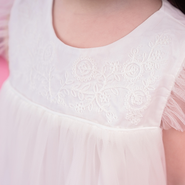 Đầm voan bé gái Animo TX1122002 (6-24M,Trắng)