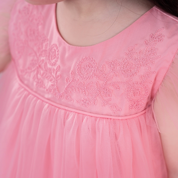 Đầm voan bé gái Animo TX422057 (6M-6Y,Hồng)