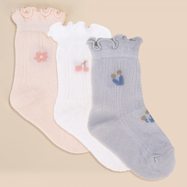 Set 3 đôi vớ Animo M522007-50 (0-12M,nhiều màu)
