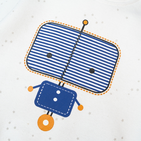 Bộ bé trai dài đông Robot Animo ST1022029 (6M-3Y,Trắng)