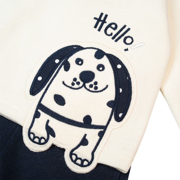 Bộ bé trai dài đông Cún hello Animo ST1022028 (6M-3Y,Trắng)