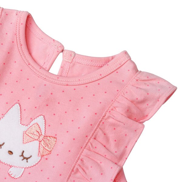 Bodysuit bé gái đùi Bst Nhảy múa cùng mèo Animo KK822038_543 (0-12M,Hồng)