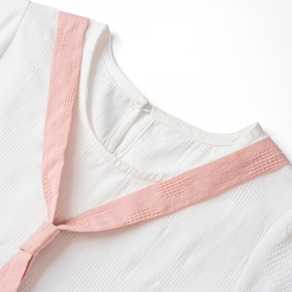 Đầm vải bé gái có nơ Animo TX1022024 (6M-3Y,Hồng)