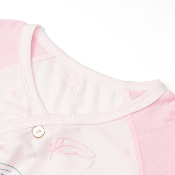 Bộ sơ sinh tính năng ngắn, vải modal BST Thiên Nga Animo BMC822073 (0-12M,Hồng)