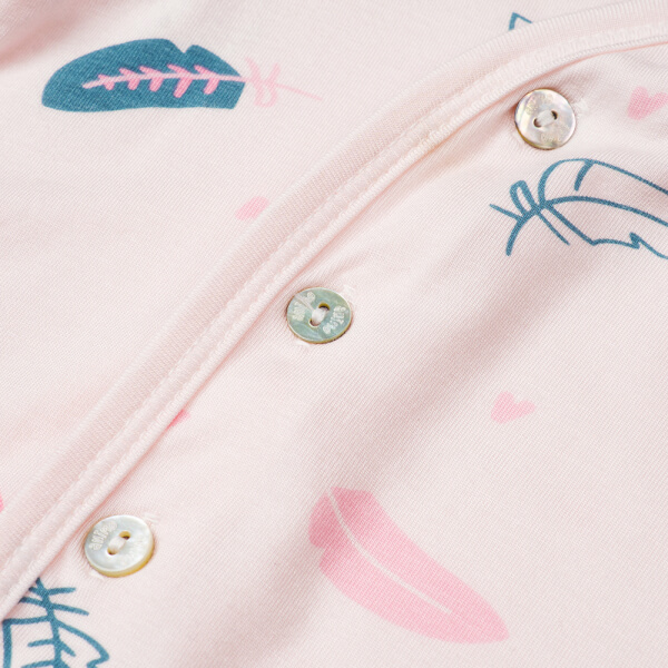 Bộ sơ sinh tính năng ngắn, vải modal BST Thiên Nga Animo BMC822073 (0-12M,Hồng)