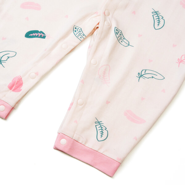 Bodysuit tính năng dài, vải modal BST Thiên Nga Animo BMC822085 (0-12M,Hồng)