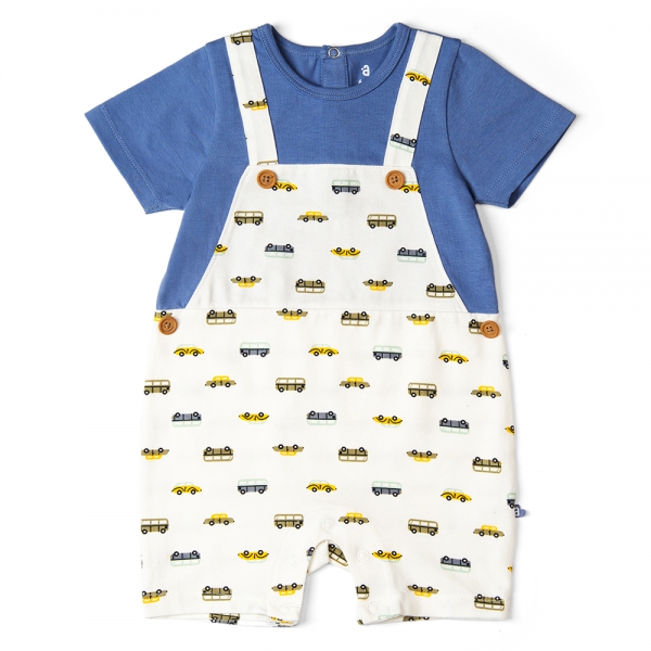 Bodysuit bé trai đùi Bst Xe buýt nhiều màu Animo KK822030_526 (0-12M,Xanh dương)