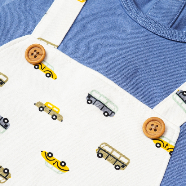 Bodysuit bé trai đùi Bst Xe buýt nhiều màu Animo KK822030_526 (0-12M,Xanh dương)