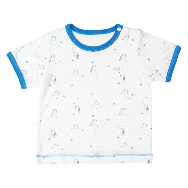 Bộ tính năng ngắn Nous_Animo NA1022006 (0-24M,Trắng ht Mèo xanh)