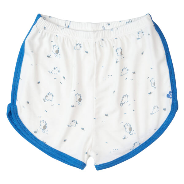 Bộ tính năng ngắn Nous_Animo NA1022006 (0-24M,Trắng ht Mèo xanh)