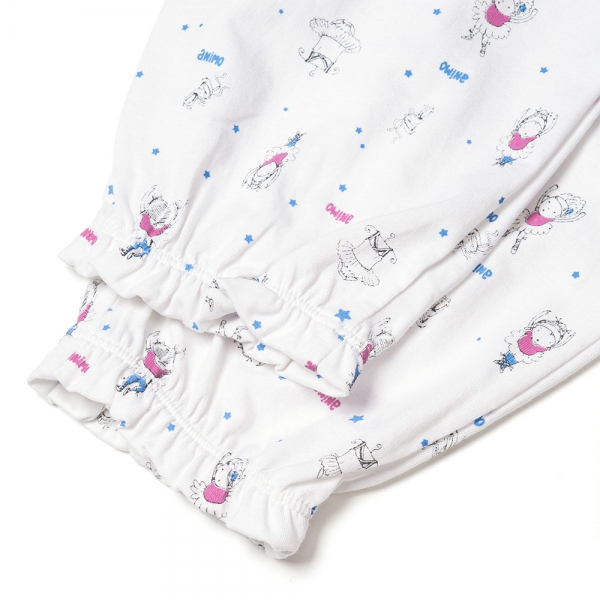 Bộ bé gái dài BST Búp bê nhảy múa Animo KN922061 (6M-6Y,Xanh họa tiết)