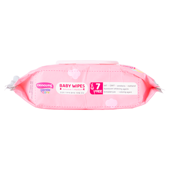 Combo 3 Khăn ướt ConCung Gentle Care Hàn Quốc cho da nhạy cảm, 100 tờ (màu hồng)