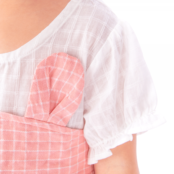 Đầm vải bé gái tai thỏ Animo TX1122078 (6M-6Y,Hồng)