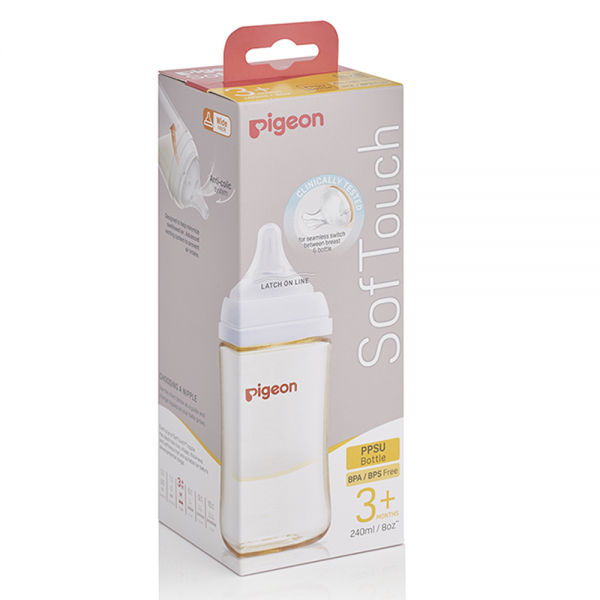 Bình sữa Pigeon Softouch PPSU Plus WN3 240 ml (M)