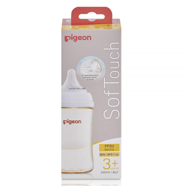 Bình sữa Pigeon Softouch PPSU Plus WN3 240 ml (M)