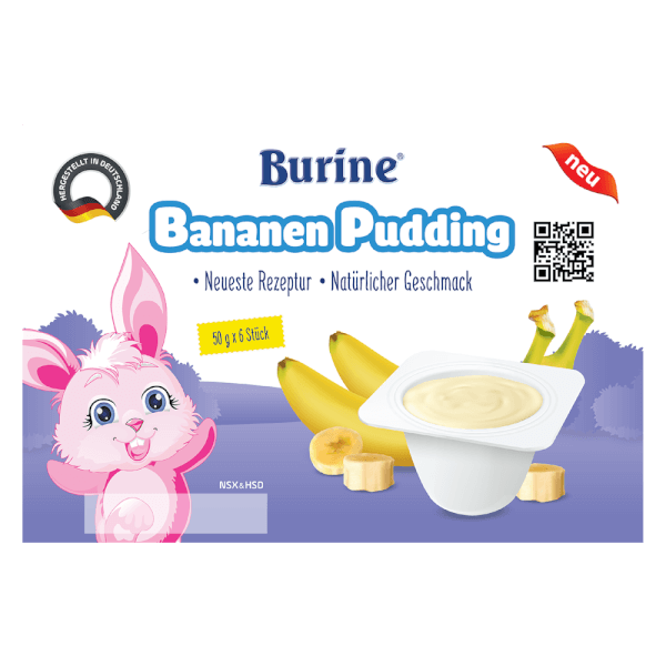 Pudding Burine Vị Chuối (Vỉ 6 x 50g)