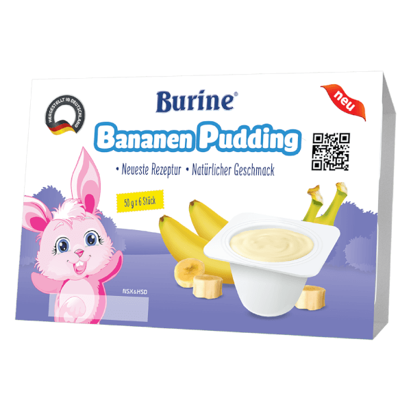Pudding Burine Vị Chuối (Vỉ 6 x 50g)