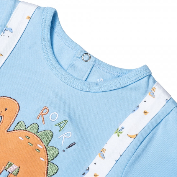 Bodysuit bé trai đùi Animo KK922054 (0-12M,Xanh)