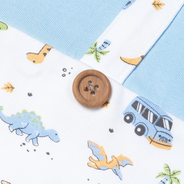 Bodysuit bé trai đùi Animo KK922054 (0-12M,Xanh)