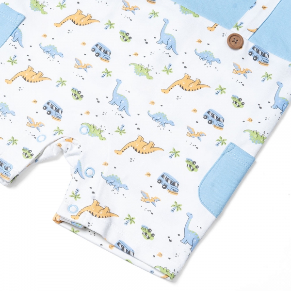 Bodysuit bé trai đùi Animo KK922054 (0-12M,Xanh)