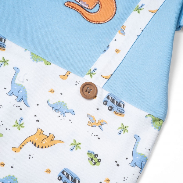 Bodysuit bé trai đùi Animo KK922054 (0-12M,Xanh)