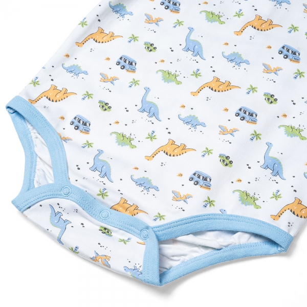 Bodysuit bé trai tam giác Animo KK922055 (0-12M,Xanh)