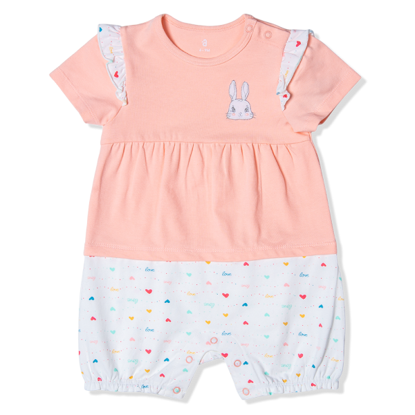 Bodysuit bé gái đùi Animo KK922056 (0-12M,Cam nhạt)