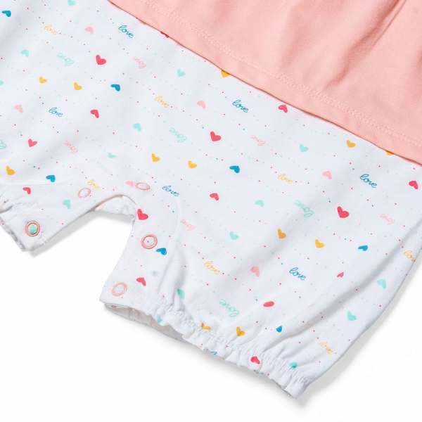 Bodysuit bé gái đùi Animo KK922056 (0-12M,Cam nhạt)