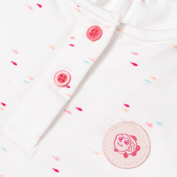 Bộ bé gái lửng Cá sao biển Animo CL822046 (6M-6Y,Trắng)