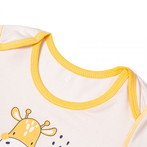 Bodysuit tính năng tam giác, vải modal BST Thiên Nga Animo BMC822080 (0-12M,Vàng)