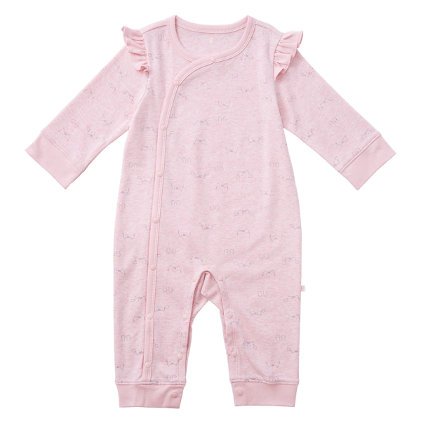 Bodysuit đông vải mỏng Bé mèo Animo VĐ822050 (0-12M,Hồng)