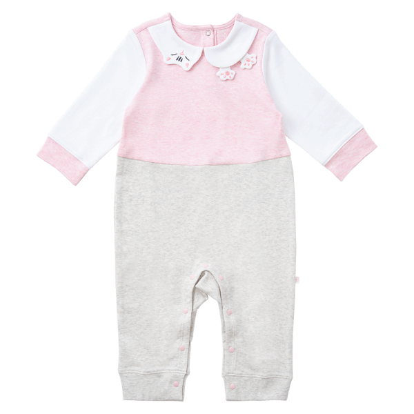 Bodysuit đông vải mỏng Bé mèo Animo VĐ822048 (0-12M,Hồng)